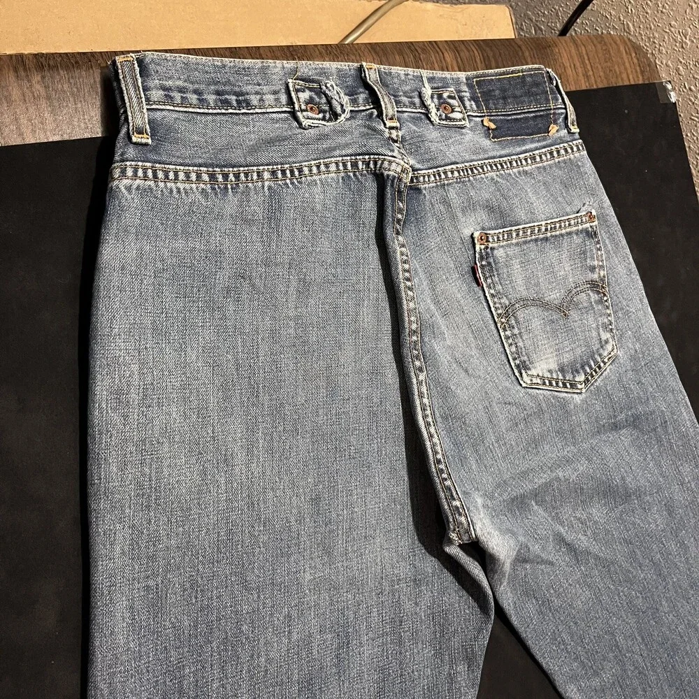Levi's 501 Jeans Buckle Back One Pocket Vintage LVC Denim 1990s 1920s 31x32